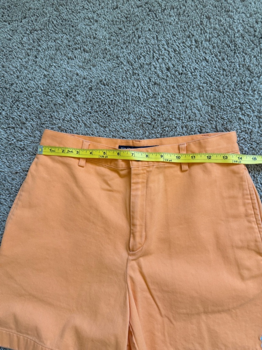 Ralph Lauren Sport Women’s Orange Flat Front Chino Shorts Size 4 - Picture 3 of 5